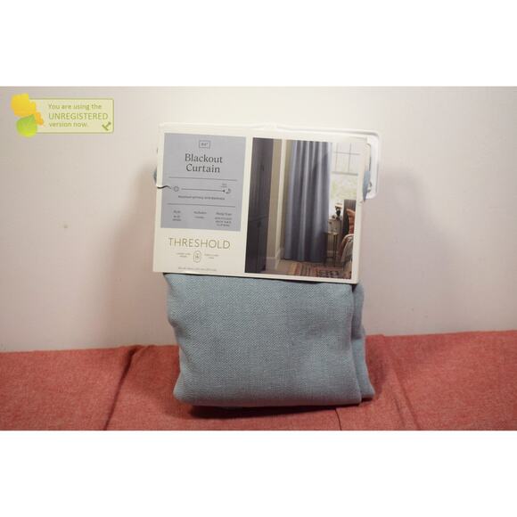 Threshold 50"x84" Blackout Aruba Rod Pocket Window Curtain Panel Blue (Snags)* - Picture 2 of 8